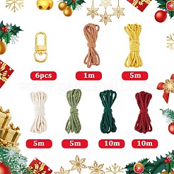 Kits de fabrication de porte-clés en coton tissé fait main pour sapin de Noël&nbsp;DIY-SC0028-13B