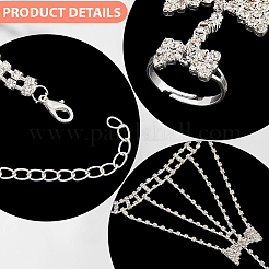 2шт. браслет с теннисным кольцом из кристаллов и страз&nbsp;BJEW-CN0001-17B