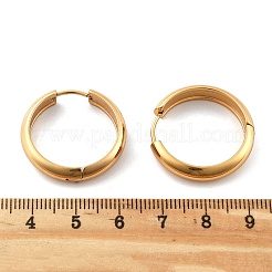 Pendientes de aro de acero inoxidable 201&nbsp;EJEW-P304-15A-G