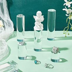 5 шт. 5 стиля колонны прозрачные акриловые пьедесталы для ювелирных изделий ODIS-BC0001-12