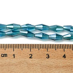 Прозрачные стеклянные бусины гальваническим пряди&nbsp;GLAA-K064-05A-PL02