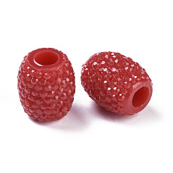 Perline europee in resina opaca color gelatina&nbsp;RESI-B025-02A-05