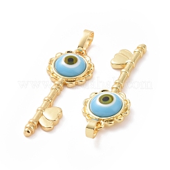 Ручной зла подвески бусины глаз ZIRC-F136-05G-06