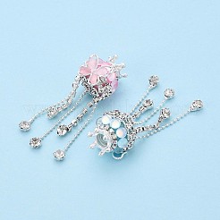 Бабочка и корона сплав горный хрусталь кисточка цепочка подвесные бусины OACR-N141-03