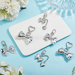 6 шт. 3 стиля подвеска-бантик из железа и пластика HJEW-HY0001-14