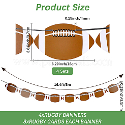 8 x Papierbanner zur Dekoration von Sportpartys&nbsp;AJEW-CN0007-14C