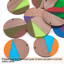 Наборы для самостоятельного изготовления деревянных сережек-подвесок из ореха DIY-OC0006-63