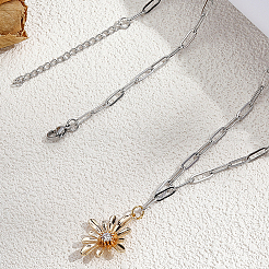 10 шт. 667 нержавеющая сталь цепочка-скрепка ожерелье&nbsp;NJEW-BBC0001-48B-P