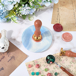 Фарфоровые восковые коврики с мраморным узором&nbsp;AJEW-WH20007-82B-01