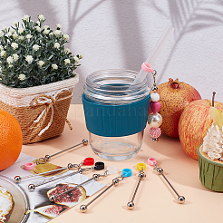 24шт. двухцветная силиконовая соломенная шапочка&nbsp;PALLOY-DR00007