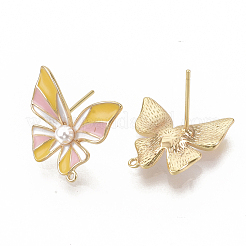 Медные серьги с эмалью&nbsp;KK-T051-45G-NF