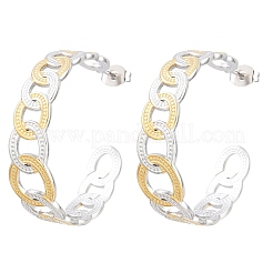 Boucles d'oreilles ovales en acier inoxydable 304 pour femmes&nbsp;SA-CBA45D5-31GP