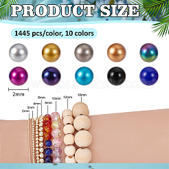 14450 lot de perles opaques bicolores&nbsp;GLAA-PH0004-69