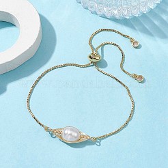 Браслет-слайдер с натуральным жемчугом BJEW-JB10055