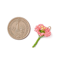 Подвески-цветы из стеклянных бусинок&nbsp;PALLOY-MZ01171