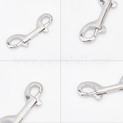 両端ステンレス鋼カニカンスナップフック  ステンレス鋼色  10.1x3.1x1cm  2個/箱&nbsp;STAS-UN0014-71B-P