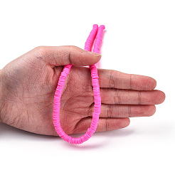 Плоские круглые бусины из глины ручной работы полимерные CLAY-R067-6.0mm-31