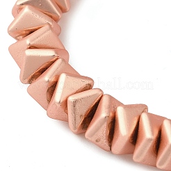 Нити бусин из синтетического немагнитного гематита с матовым гальваническим покрытием&nbsp;G-L606-F01-01C