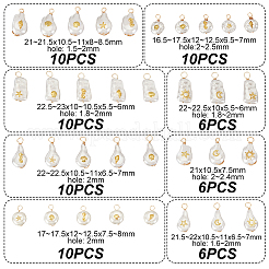 16 комплект из 8 стилей подвесок из АБС-пластика с имитацией жемчуга PALLOY-GA0004-13
