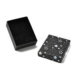 Картонные подарочные коробки для ювелирных изделий с принтом в виде звезд&nbsp;CON-K016-01D