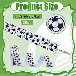 Nastro in poliestere con motivo a pallone da calcio&nbsp;OCOR-WH0078-556