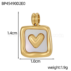 Подвески в виде ракушек из нержавеющей стали 304&nbsp;STAS-OY011-06G