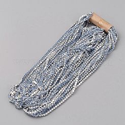 ガラスラインストーン付き鉄ストラスチェーン  ラインストーンカップチェーン  銀  ライトサファイア  2.5x2.5mm  約32.81フィート（10m）/ pc&nbsp;CH-TAC0005-01A