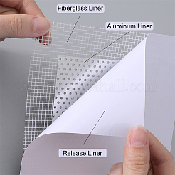 アルミニウム乾式壁修理パッチ  家具修理用品  ホワイト  150x150x0.8mm&nbsp;WH-WG86507-01
