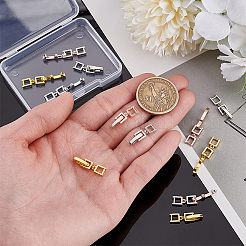 12 шт. 3-х цветные латунные раскладывающиеся застежки&nbsp;KK-PH0011-60