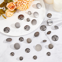 50 шт. 5 стиля латунных пуговиц с 3 отверстиями&nbsp;BUTT-OC0001-47B