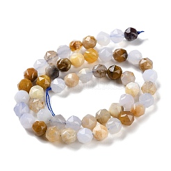 Природные голубые халцедон бисер пряди G-NH0021-A11-01