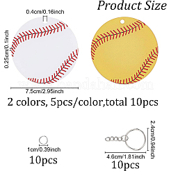 Наборы для самостоятельного изготовления брелока-подвески в виде бейсбольного мяча&nbsp;DIY-BC0005-23