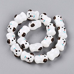 Эмалевые бусины ручной работы в технике лэмпворк LAMP-N029-02G