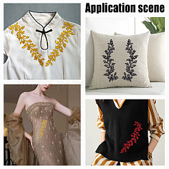 4 шт. 2 стиля компьютерной вышивки полиэстеровая ткань патчи&nbsp;DIY-NB0014-40