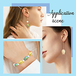 80шт 8 цвета гальванические стеклянные бусины EGLA-SC0001-54B