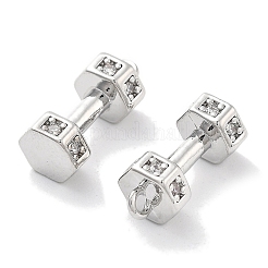 Латунные микропаве прозрачные подвески с фианитом&nbsp;KK-M102-46P