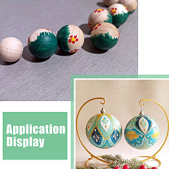 50 шт. 5 стиля натурального дерева круглый шар WOOD-GL0001-11