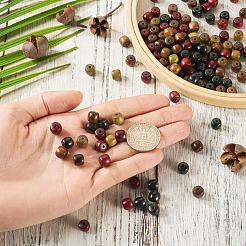 40 г двухцветных бусин из натурального дерева сабдал&nbsp;WOOD-TA0002-69