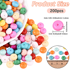 200 шт. непрозрачные стеклянные бусины для выпечки&nbsp;SEED-PA0001-01F