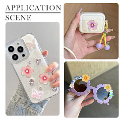 30шт 6 цвета прозрачные кабошоны из смолы&nbsp;RESI-TA0004-45