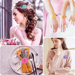 40 Stück 10 Farben Blumen-Vlies-Zubehör&nbsp;DIY-CY0001-73A