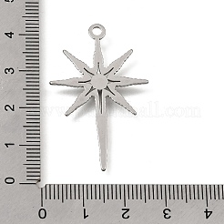 304ステンレスペンダント  エナメル  スターのチャーム  ステンレス鋼色  ミックスカラー  40x25x2mm  穴：2mm&nbsp;STAS-N108-82P