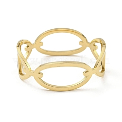 304ステンレススチール製中空ヒンジ付きバングル（女性用）  ゴールドカラー  7/8インチ（2.35cm）  内径：2-3/8x1-7/8インチ（6x4.9cm）&nbsp;BJEW-D044-08A-G