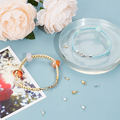 12 шт. 6 стиля 925 наконечника для шнура из стерлингового серебра STER-BBC0001-77