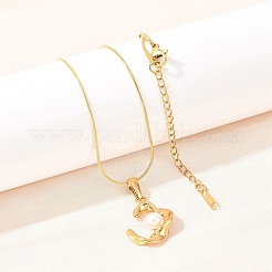 Ожерелья с подвесками из нержавеющей стали 304 с акриловым искусственным жемчугом&nbsp;NJEW-H088-05B-G