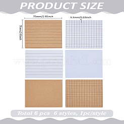 6 шт. 6 вида бумажных стикеров&nbsp;AJEW-LP0004-15