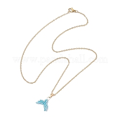 Кулон в виде хвоста русалки из бисера Miyuki Delica&nbsp;NJEW-MZ00130-04