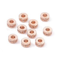 Perline zirconi micro pave  in ottone&nbsp;ZIRC-F009-31RG