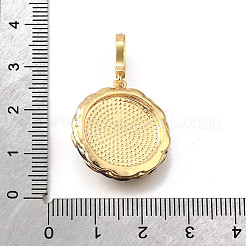 Латунные подвески с микропаве из кубического циркония и эмали&nbsp;KK-R222-09G-05