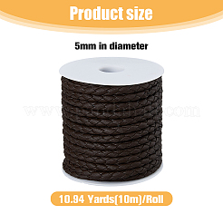 Круглый плетеный шнур из искусственной кожи LC-WH0012-03B-02